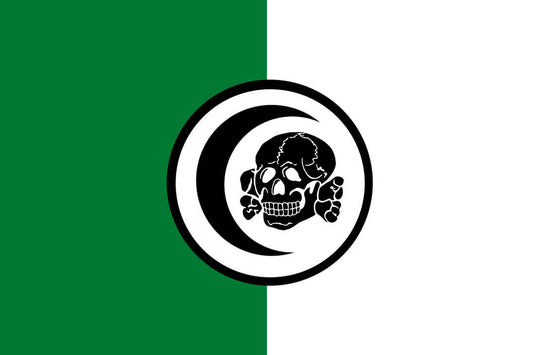 Drapeau algerie tête de mort islamique