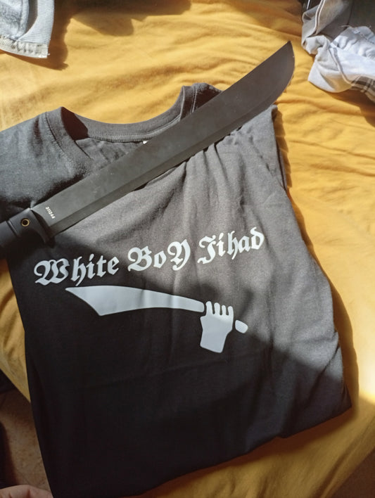 T shirt white boy jihad